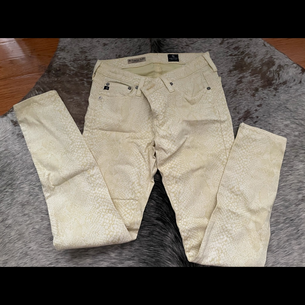 Ag Python Print Yellow Jean